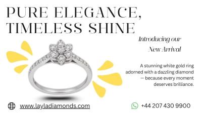 New Elegant Mini Flower Diamond Ring In Layla Diamonds
